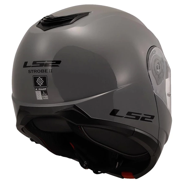 LS2 STROBE 2 ÇENE AÇILIR NARDO GRİ KASK - Resim 4