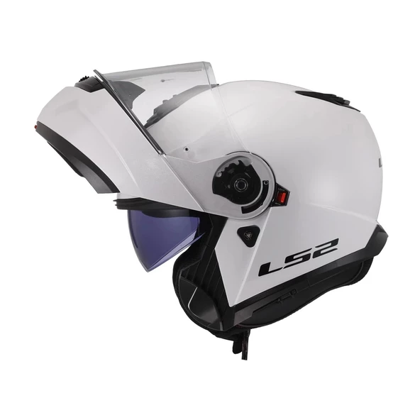 LS2 STROBE 2 ÇENE AÇILIR BEYAZ KASK ürün görseli 1