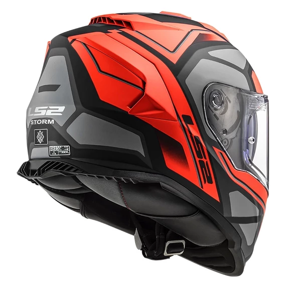 LS2 STORM 2 FASTER MAT KIRMIZI-TITANIUM KASK - Resim 3