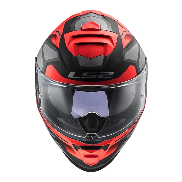 LS2 STORM 2 FASTER MAT KIRMIZI-TITANIUM KASK - Resim 2