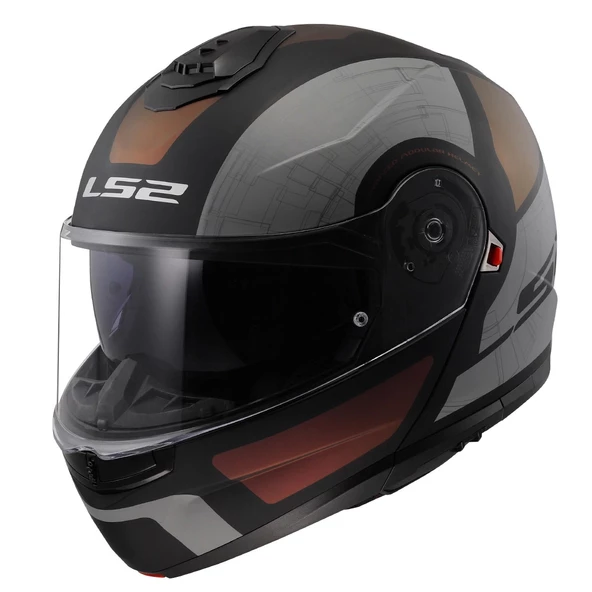 LS2 STROBE 2 ORION MAT SİYAH-MOR-MAVİ ÇENE AÇILIR KASK ürün görseli 1