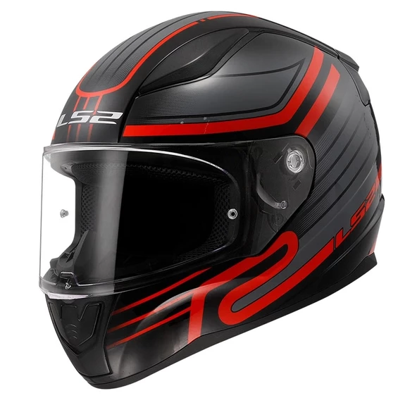 LS2 RAPID 2 CIRCUIT SİYAH-GRİ-KIRMIZI KASK ürün görseli 1