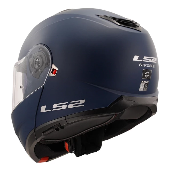 LS2 STROBE 2 MAT NAVY MAVİ ÇENE AÇILIR KASK - Resim 6