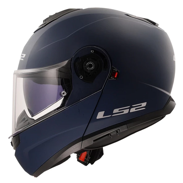 LS2 STROBE 2 MAT NAVY MAVİ ÇENE AÇILIR KASK - Resim 5