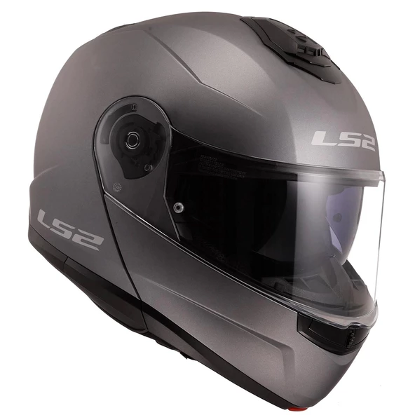 LS2 STROBE 2 ÇENE AÇILIR MAT TITANIUM KASK - Resim 4