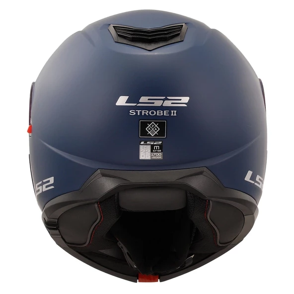LS2 STROBE 2 MAT NAVY MAVİ ÇENE AÇILIR KASK - Resim 7