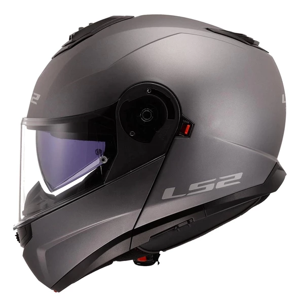 LS2 STROBE 2 ÇENE AÇILIR MAT TITANIUM KASK - Resim 3