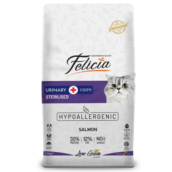 Felicia az tahıllı sterilised 12kg hypoallergenıc somonlu kısırlaştırılmış kedi maması hipoalerjenik ürün görseli 1