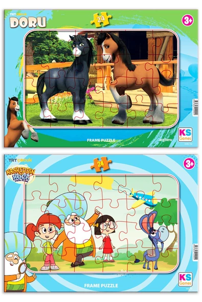 Ks Games Nasreddin Hoca ve Doru 24 parça 2 li Puzzle/Yapboz Set ürün görseli 1