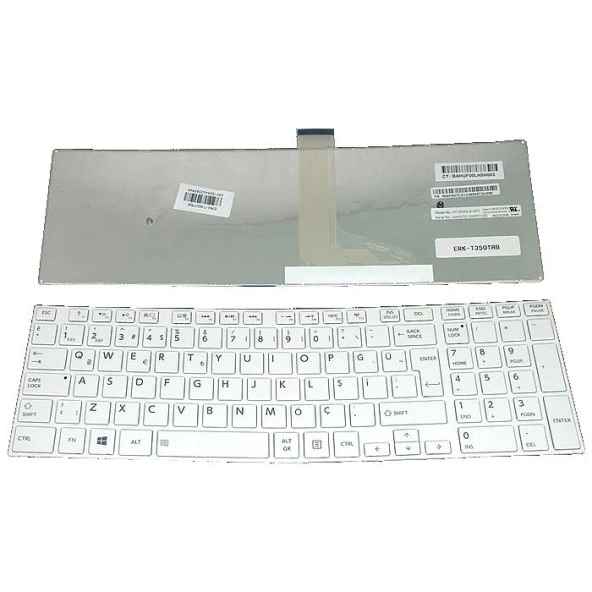 Toshiba Satellite C55-A-1U5 Notebook Klavyesi (Beyaz TR) ürün görseli 1