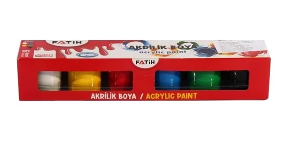Fatih Akrilik Boya 25 Ml 6 Renk ürün görseli 1