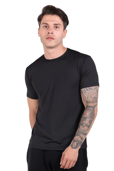Thermoform Microfiber Kısa Kollu Fanila Siyah - Resim 2