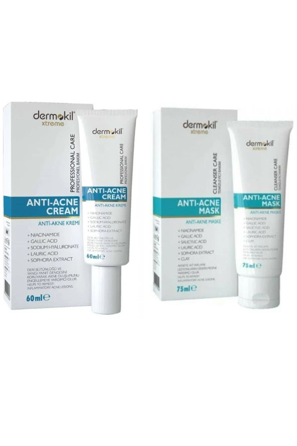 Dermokil  Anti-akne Kremi & Xtreme Anti-akne Maske Set ürün görseli 1