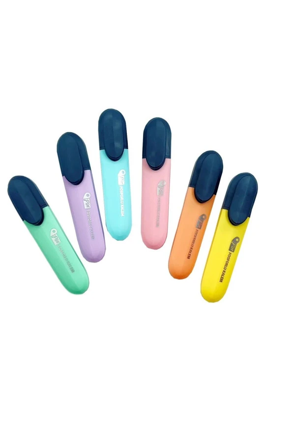 Pin Pastel Fosforlu Kalem 6 Renk Set ürün görseli 1