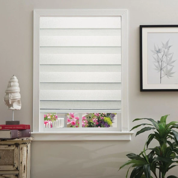 Hazır Hasır Bambu Zebra Stor Perde Ekru 80x200cm ürün görseli 1