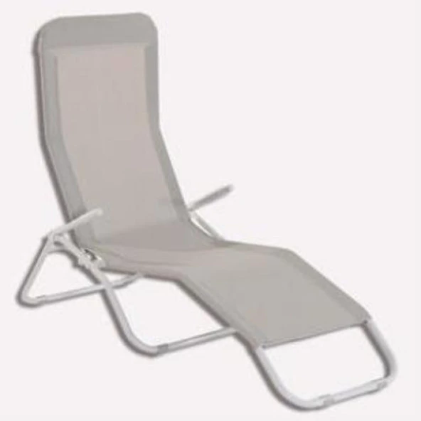 Katlanabilir Gri Şezlong 136 x 61 x 102 cm ürün görseli 1