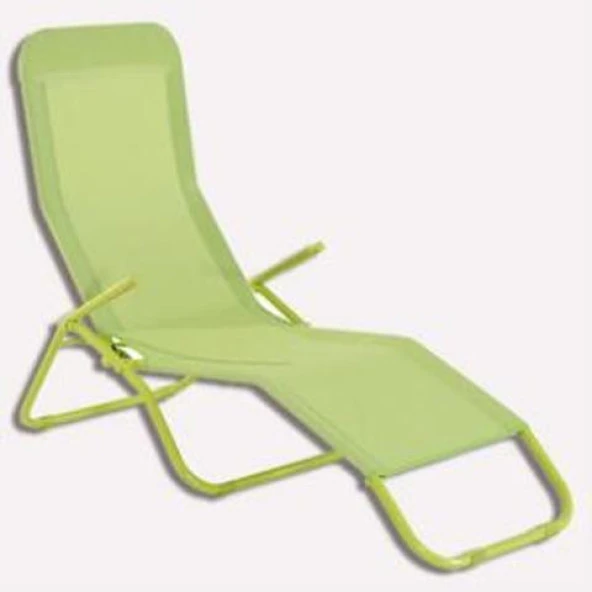 Katlanabilir Yeşil Şezlong 136 x 61 x 102 cm ürün görseli 1