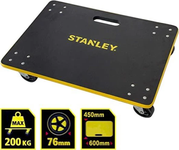 Dört Tekerlekli Yük ve Paket Taşıma Arabası 200kg 60x45cm ürün görseli 1