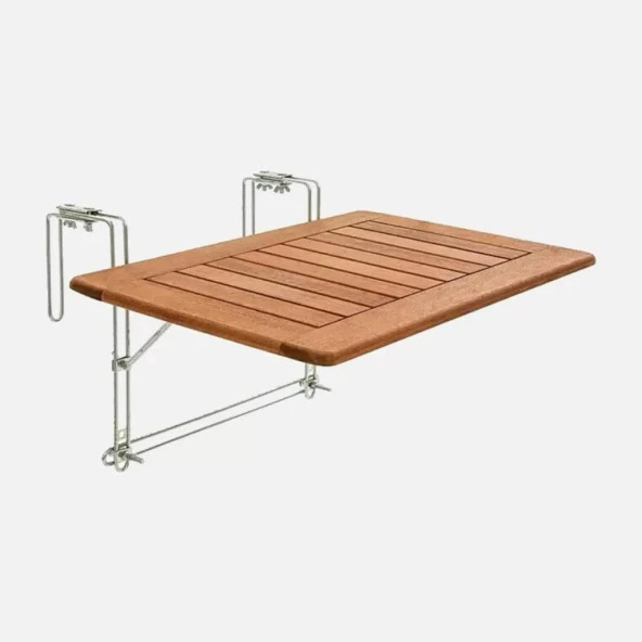 Katlanır Ahşap Balkon Masası 60x40 cm ürün görseli 1