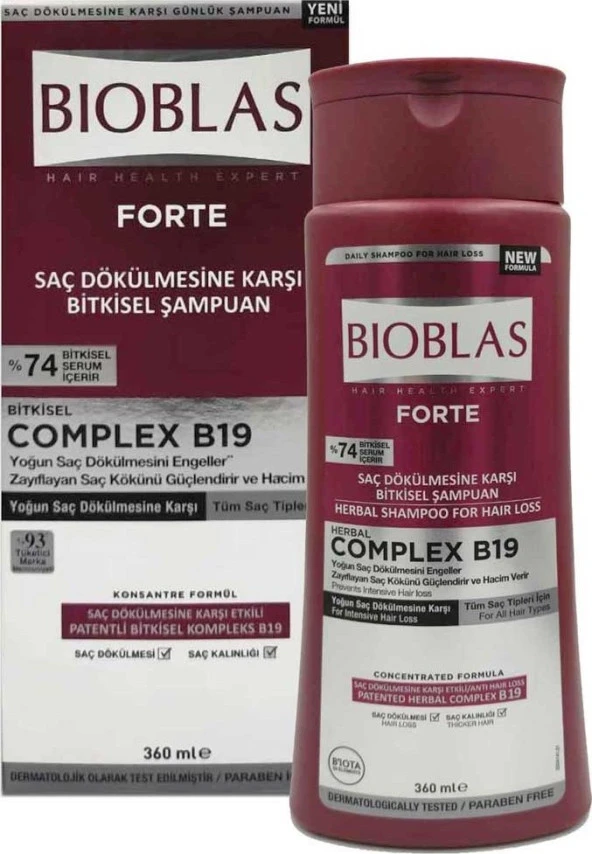 Bioblas Forte Saç Dökülmesine Karşı Bitkisel Şampuan 360 ml ürün görseli 1