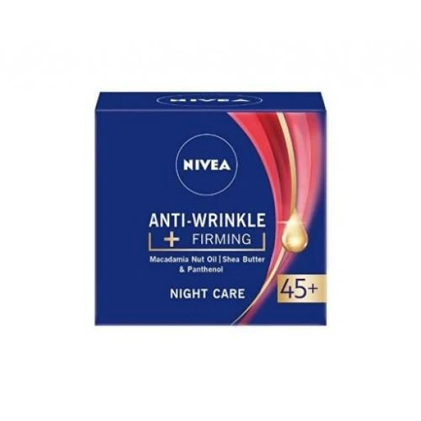 Nivea Kırışıklık Karşıtı ve Sıkılaştırıcı 45+ Yaşa Özel Gece Kremi 50 ml ürün görseli 1