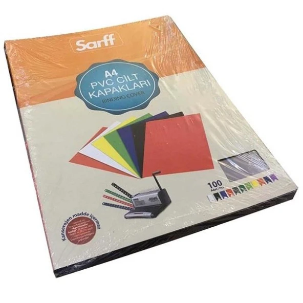 Sarff Cilt Kapağı Plastik Opak A4 160 Micron Şeffaf Buzlu Cilt Kapağı (100 Lü Paket) ürün görseli 1