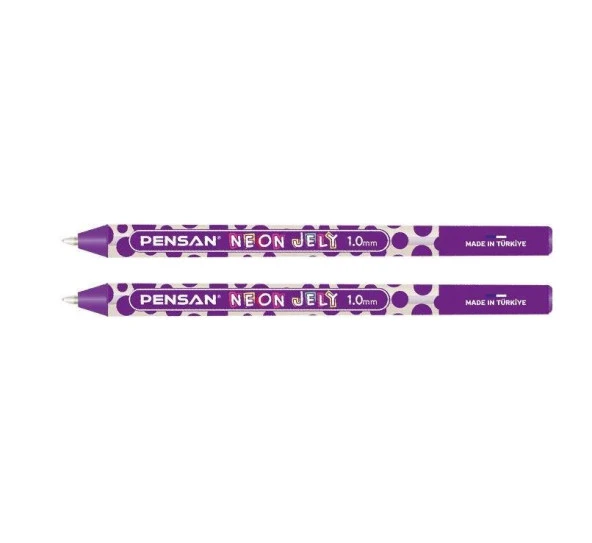 Pensan Jel Kalem Jely Neon Violet Jel Tükenmez Kalem (12 Li Paket) ürün görseli 1