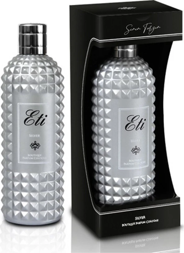 Eti Boutıqua Silver Cam Şişe Kolonya 300ML ürün görseli 1