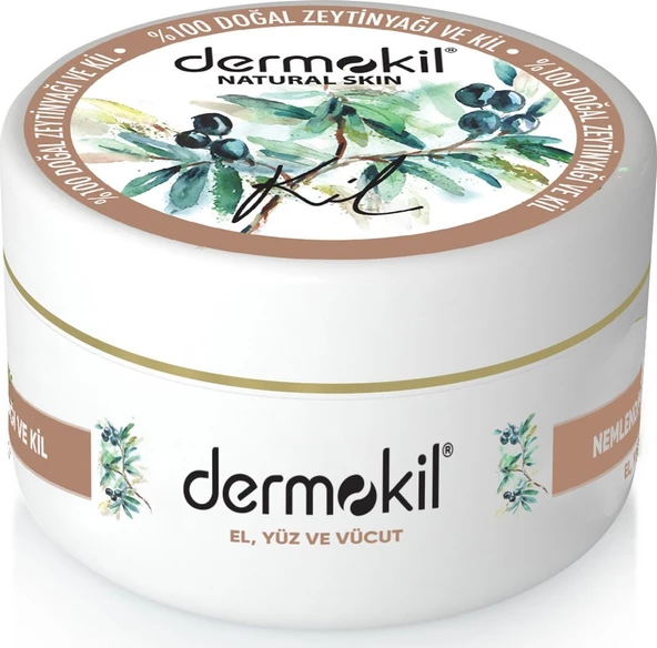 Dermokil El, Yüz ve Vücut Bakım Kremi 300 ml Doğal Zeytinyağı & Kil Nemlendirici ürün görseli 1
