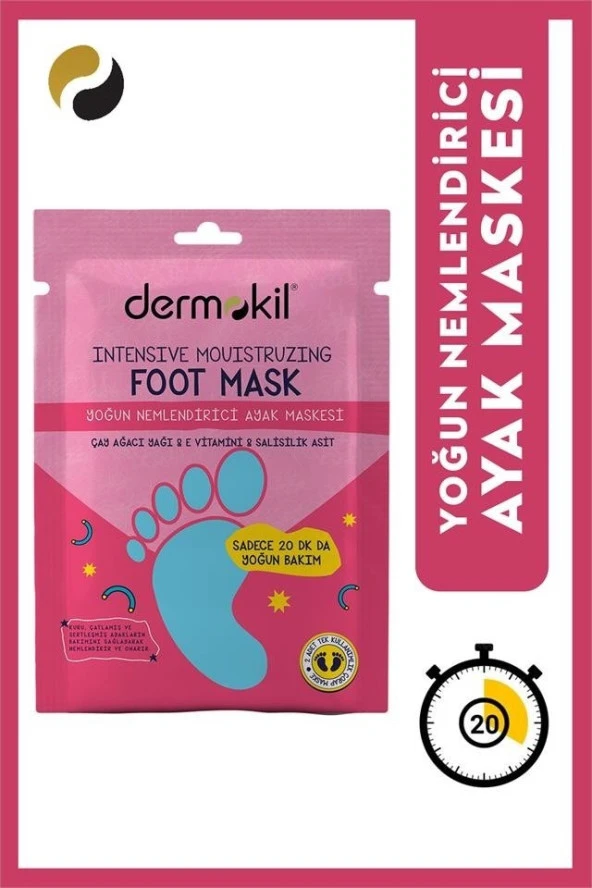 Dermokil Yoğun Nemlendirici Ayak Maskesi 30 ml ürün görseli 1