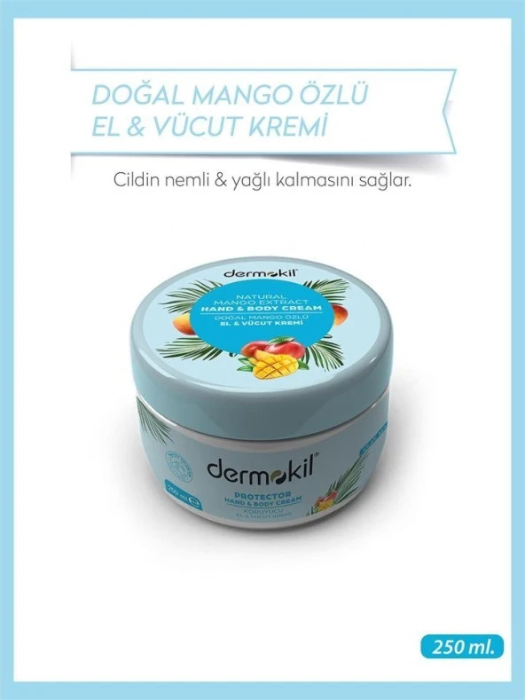 Dermokil Mango Özlü El ve Vücut Kremi 250 ml - Resim 4