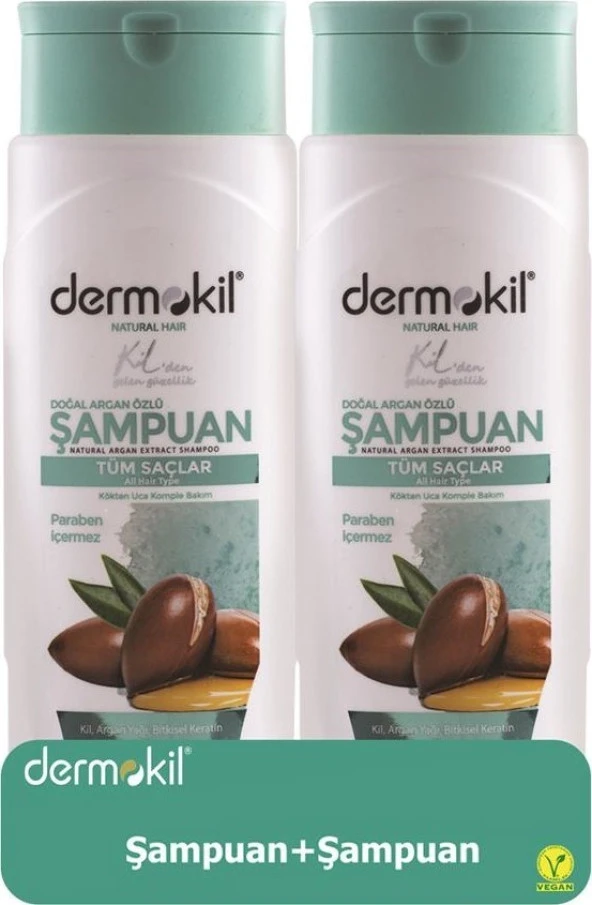 Dermokil Argan Şampuan 400 ml 2'li Set ürün görseli 1