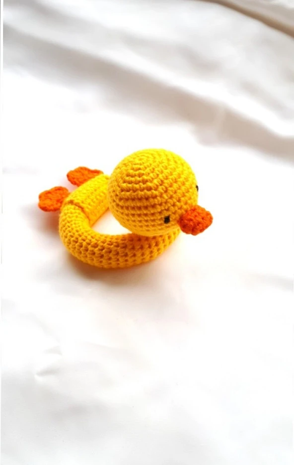 Ördek Çıngırak Amigurumi Organik Oyuncak ürün görseli 1