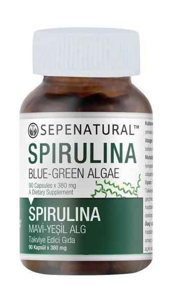 Spirulina 90 Kapsül SEPE NATURAL Siprulina Yosun Hapı ürün görseli 1