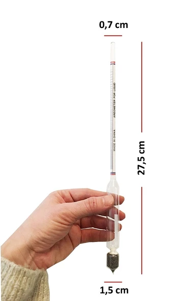AEK-Tech 0-100 Alkolmetre Hidrometre - Resim 6