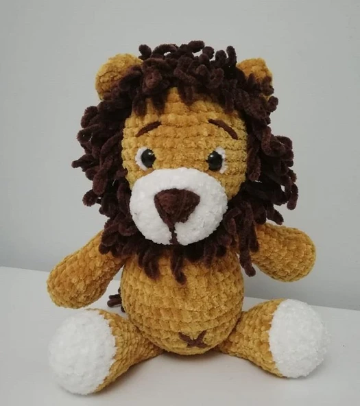 Pofuduk Aslan Amigurumi Organik Oyuncak ürün görseli 1