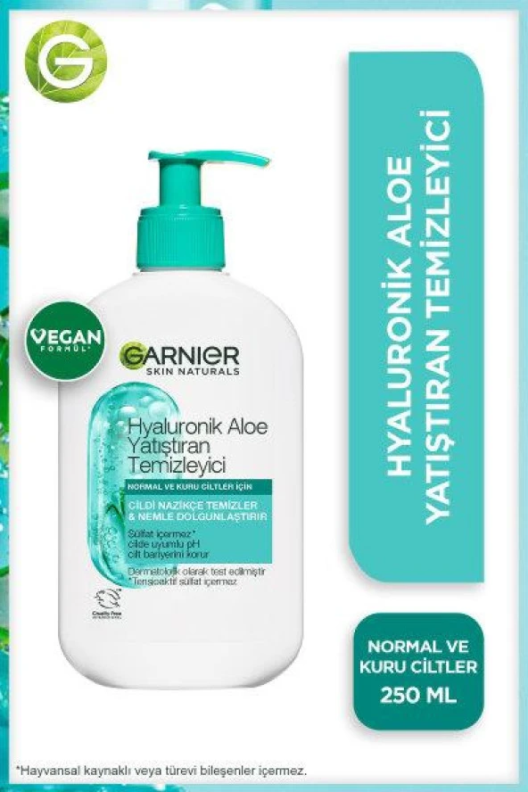 Garnier Hyaluronik Aloe Nemlendiren ve Yatıştıran Temizleyici 250 ML ürün görseli 1