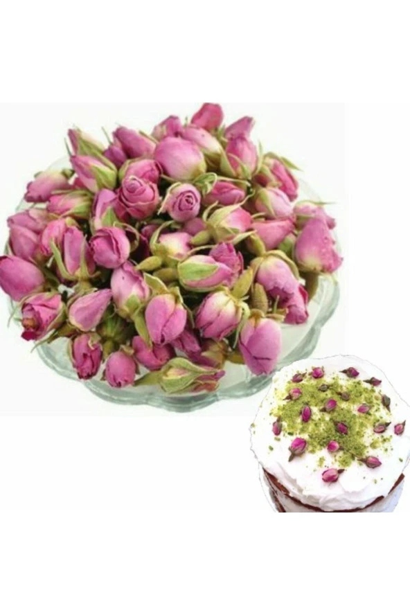 Gerçek Yenilebilir Kuru Gül Pasta-cupcake-kek Süsü (50 Gr) ürün görseli 1