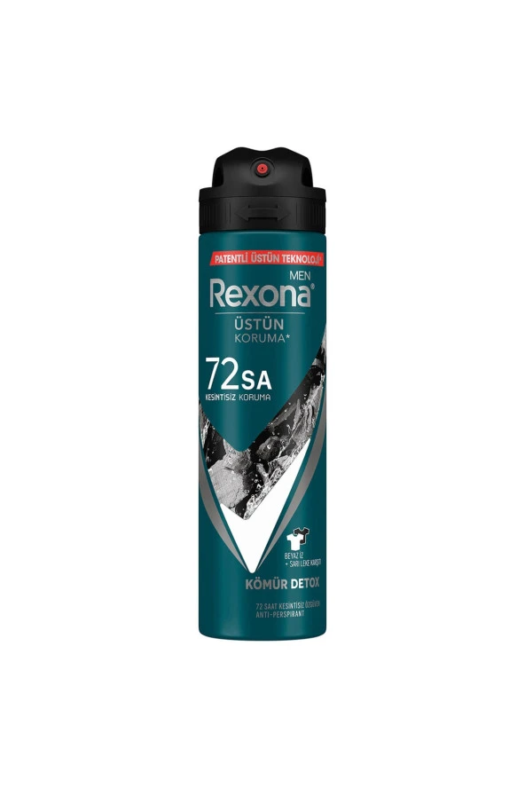 Rexona Erkek Erkek Sprey Deodorant Kömür Detoks 150 Ml ürün görseli 1