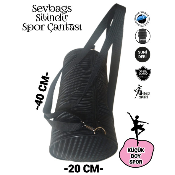 SİLİNDİR OMUZ ASKILI FİTNESS ÇOKLU SPOR ÇANTASI ürün görseli 1