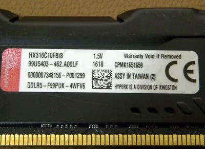 Kingston HyperX Fury HX316C10FB/8 8 GB DDR3 1600 MHz PC Bellek ürün görseli 1
