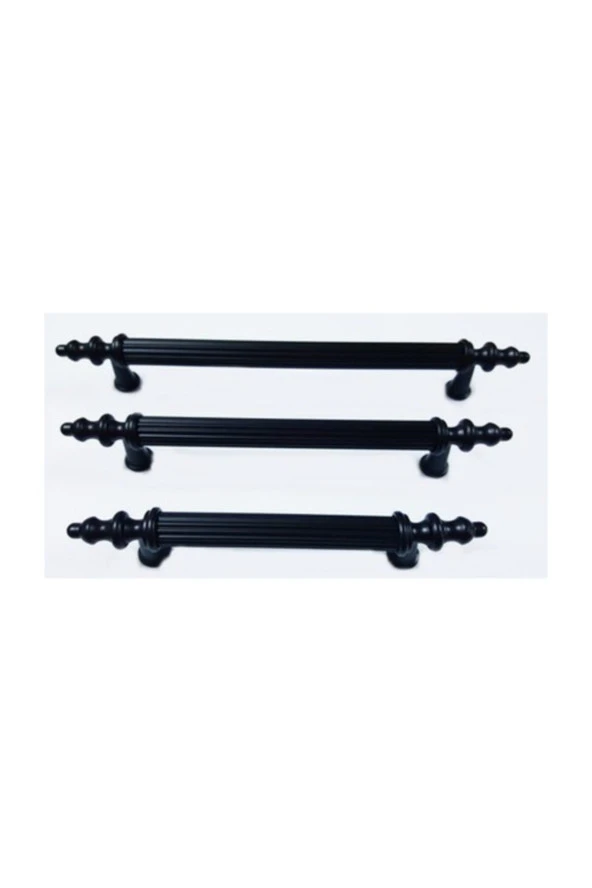 Çizgili Siyah Dolap Ve Çekmece Kulp (5 Li Paket) 160 mm ürün görseli 1