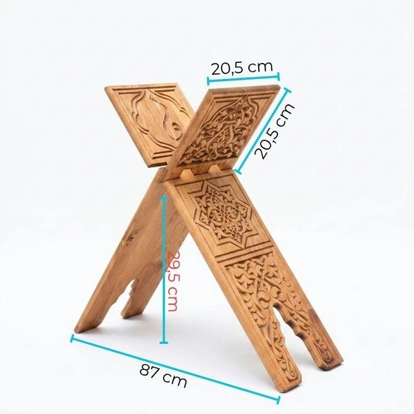 Hediyelik Rahle Ahşap Oymalı Rahle 75 cm - Resim 4