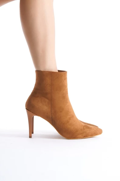 Taba Süet Bootie İnce Topuklu Bot - Nairobi - Resim 3