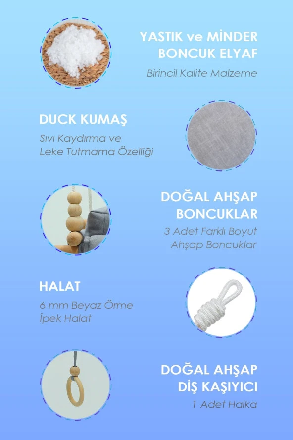 Pufidik Çocuk Salıncağı Bej - Resim 3