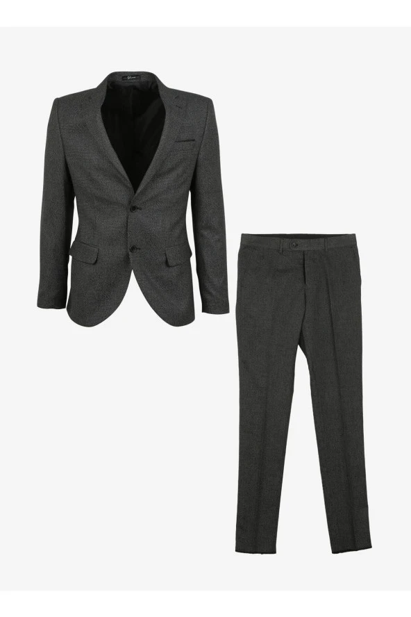 Normal Bel Slim Fit Siyah Erkek Takım Elbise Tk1006900246 ürün görseli 1