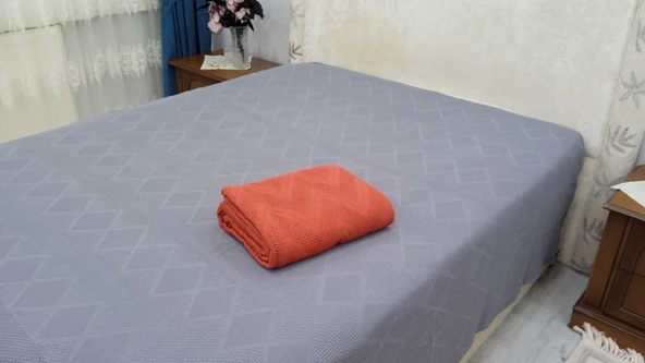 Mandaş Şahaser Çift Kişilik Pike Pamuk Dokuma Tarçın ürün görseli 1