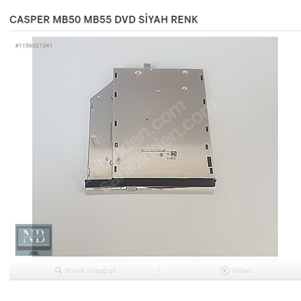 CASPER MB50 MB55 DVD SİYAH RENK ürün görseli 1