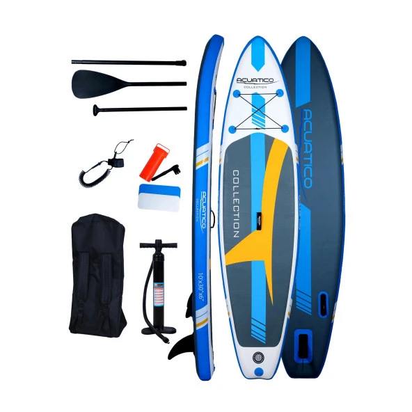 Acuatico Collection Şişme Sup Board/Isup Stand Up Paddle Board 305x76x15 Cm Turuncu&Beyaz&Mavi&Gri ürün görseli 1