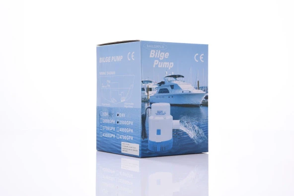 Sailorflo Dikey Sintine Pompası 3500GPH 24V 8A - Resim 5